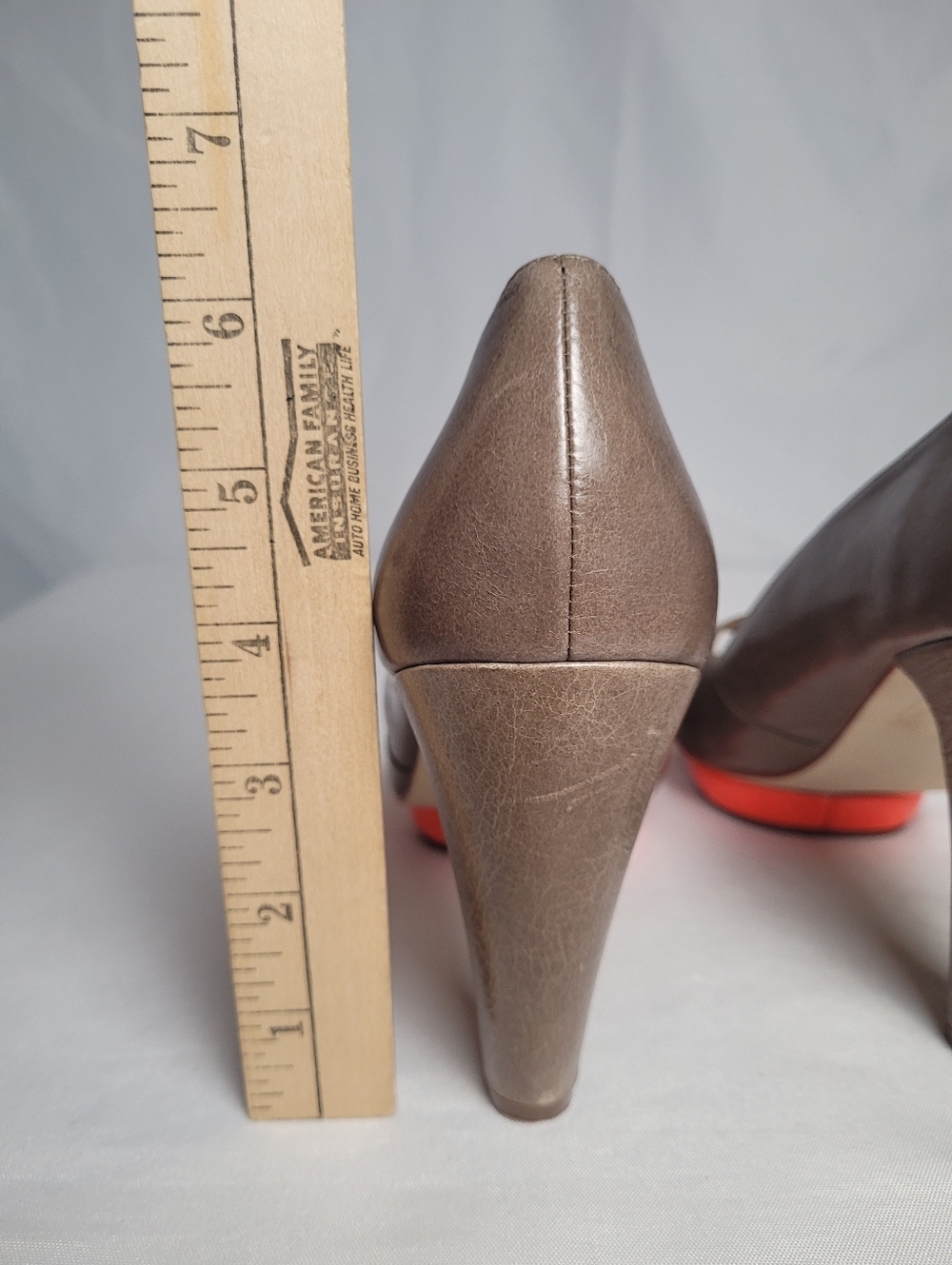 Pin Up Retro Farylrobin Leather Peeptoe Platform Heels Women's Size 8.5 - Picture 5 of 9